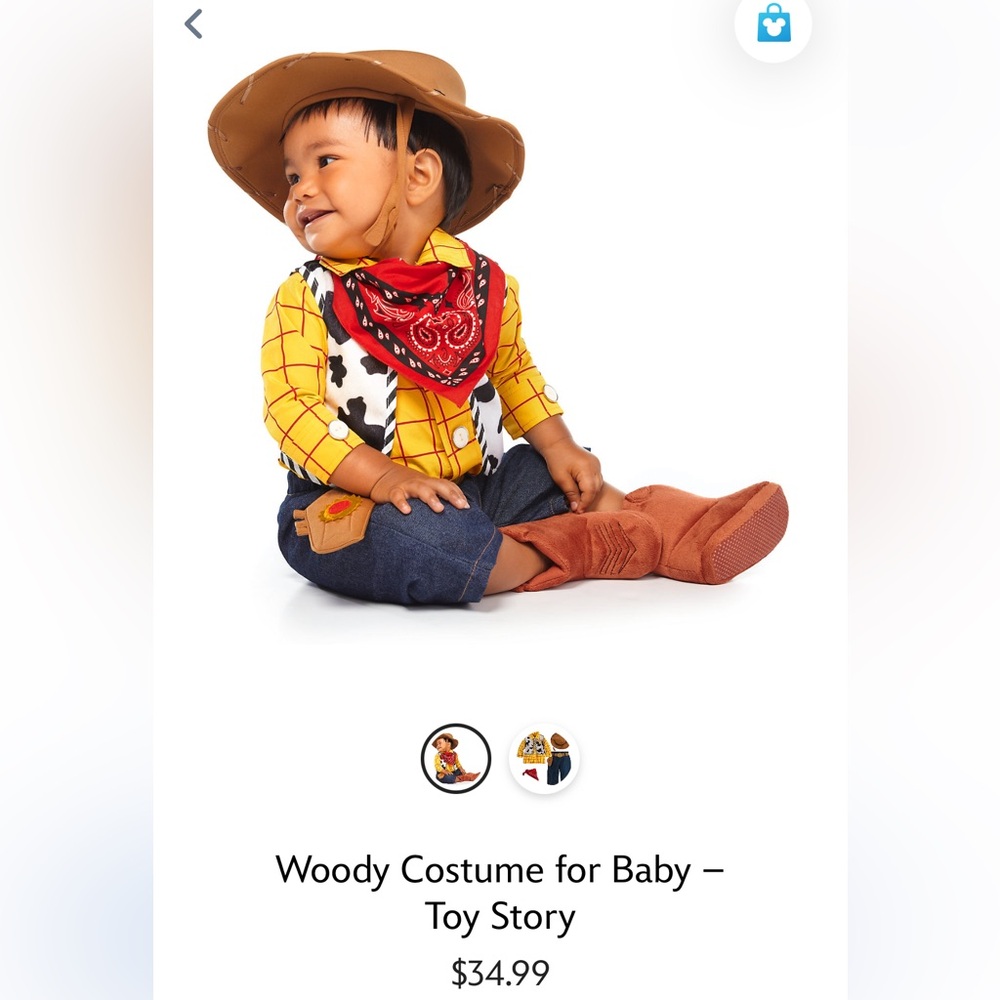 Baby Disney Pixar Toy Story Woody Costume 6-12m